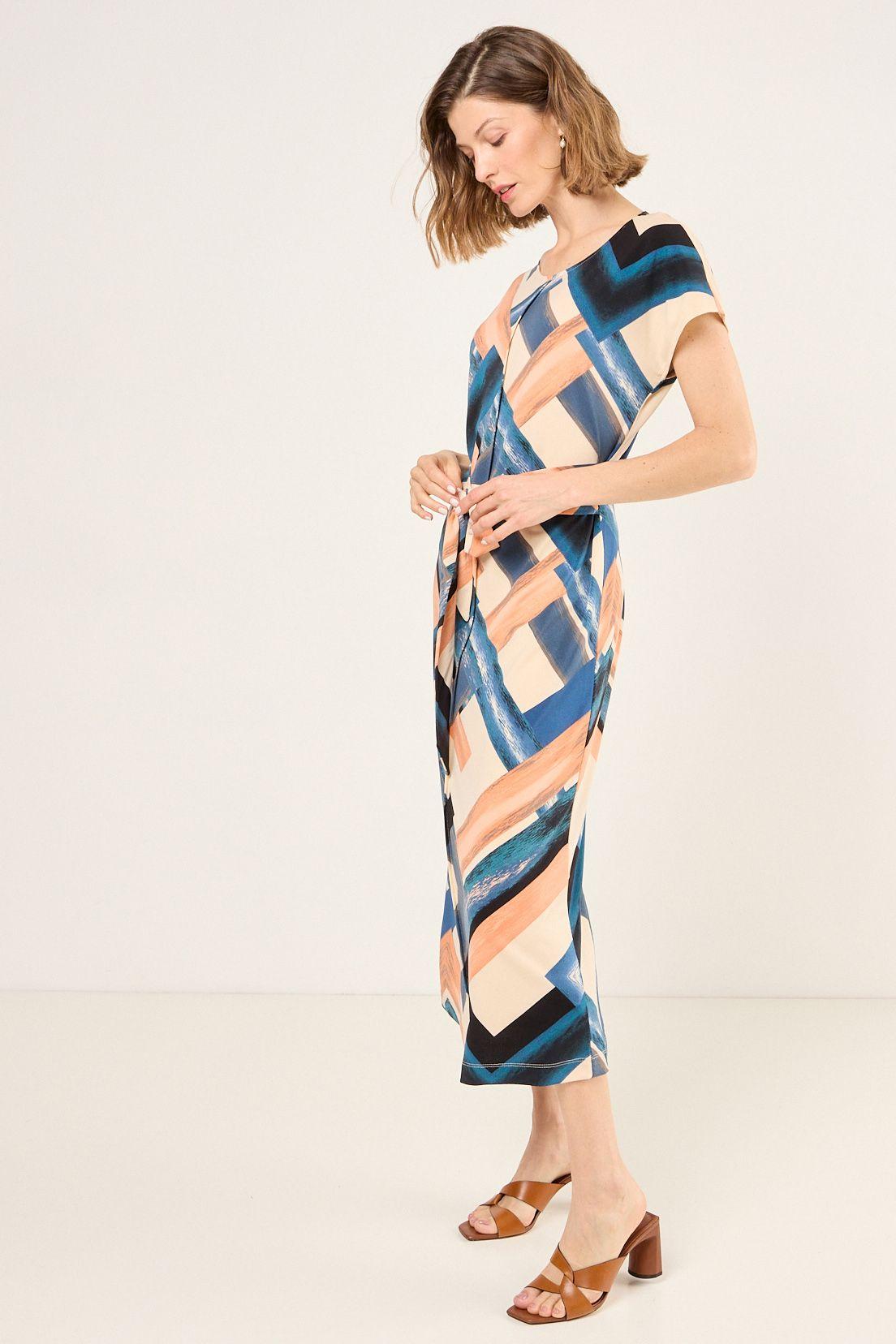 Vestido Estampado Con Lazo Crudo Ma Griffe 13102225010105-4