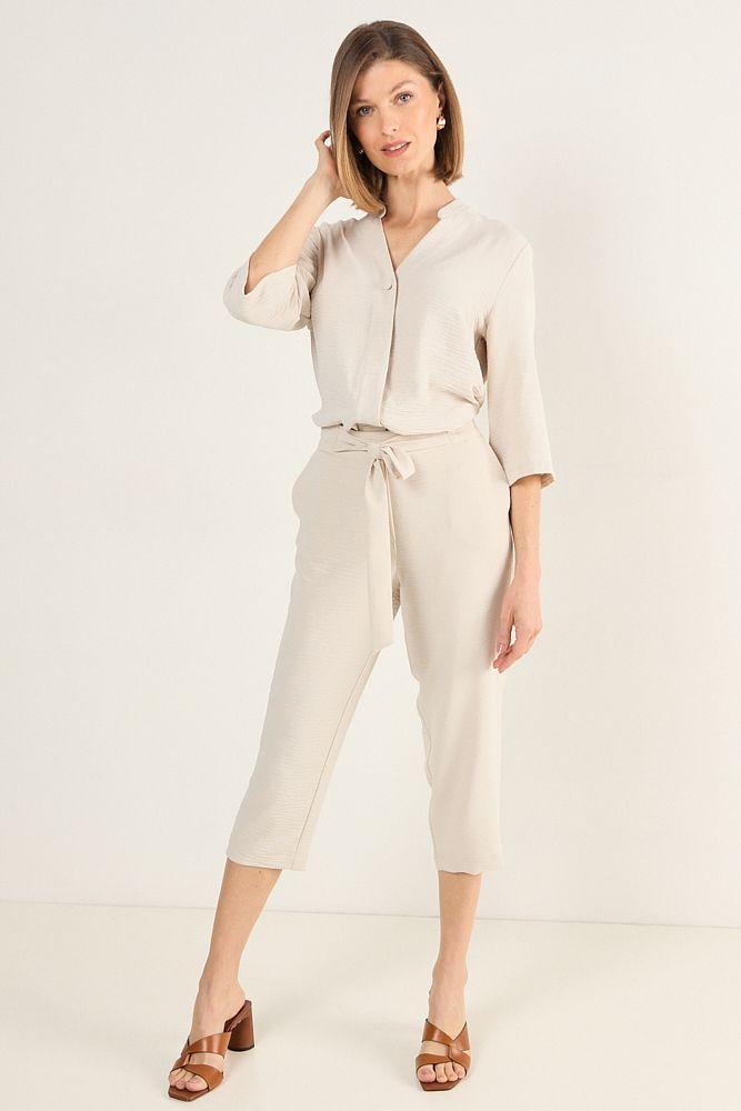 Blusa Cuello Mao Beige Ma Griffe 14002225011106-3