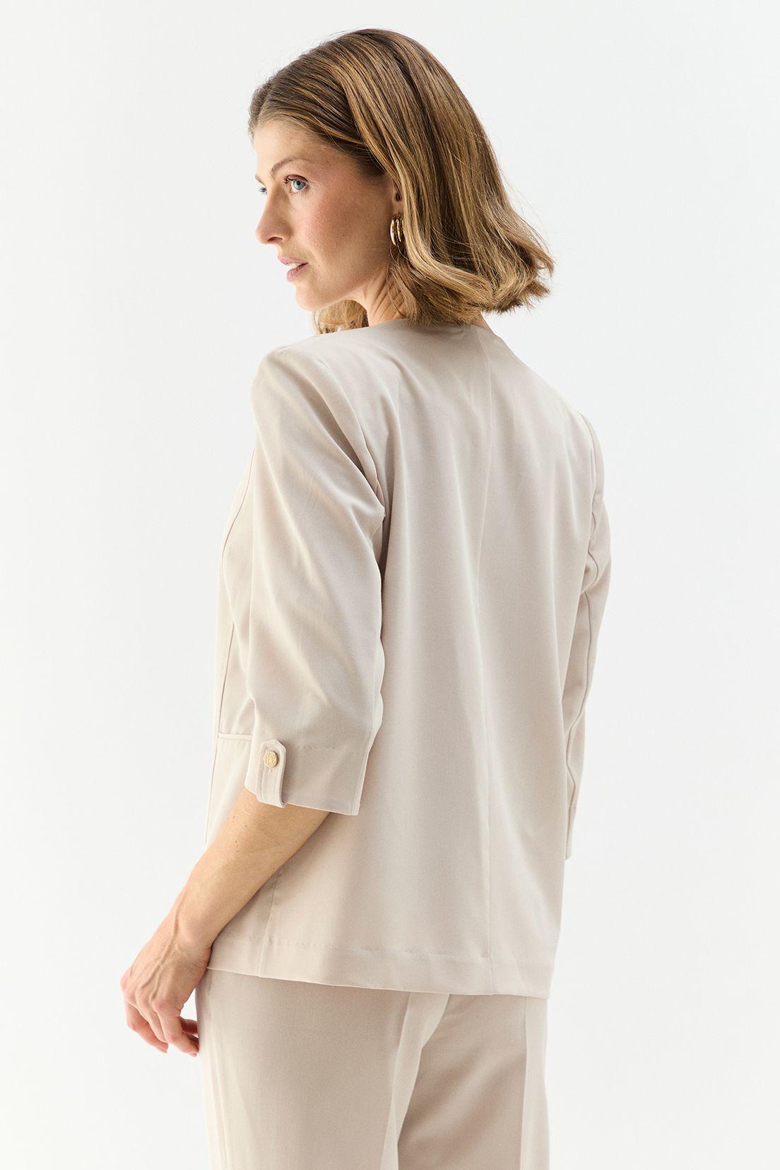 Blazer Tipo Tapado Beige Ma Griffe 16002224058106-4