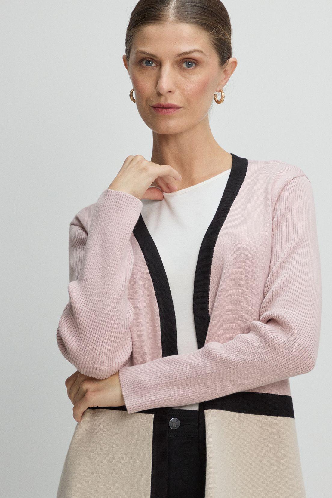 Cardigan Rosa Ma Griffe 18602225001123-1