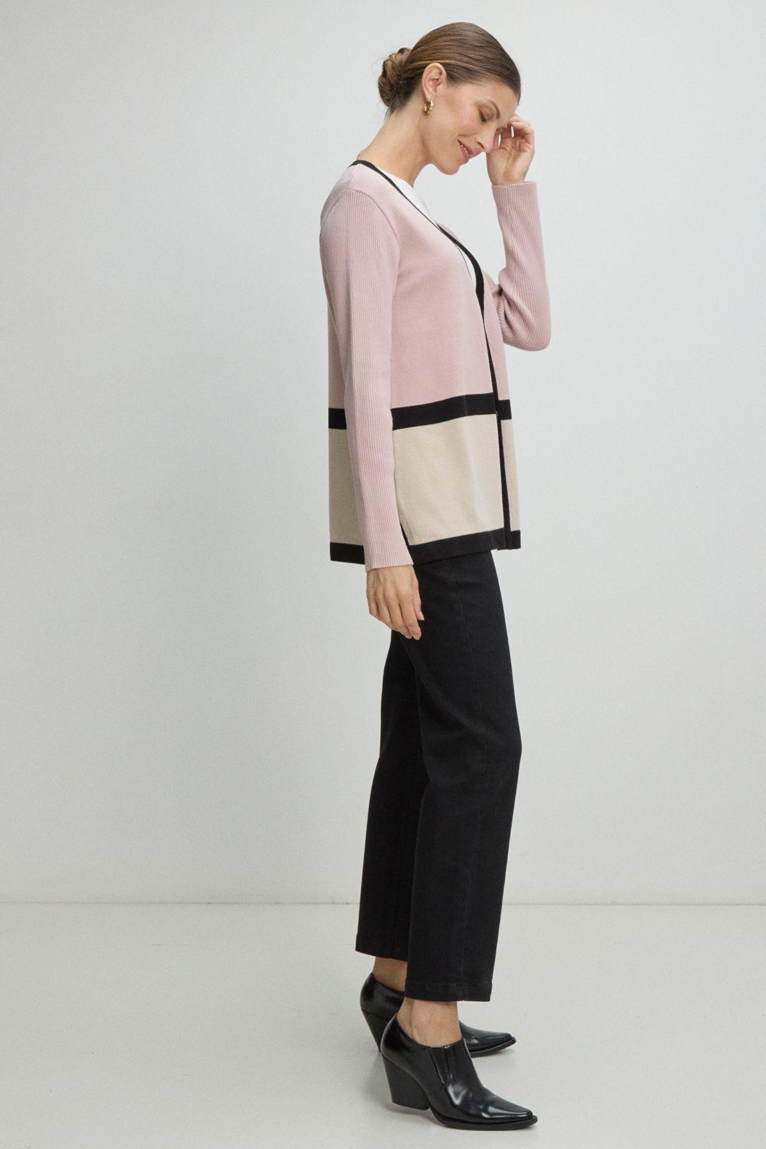 Cardigan Rosa Ma Griffe 18602225001123-3