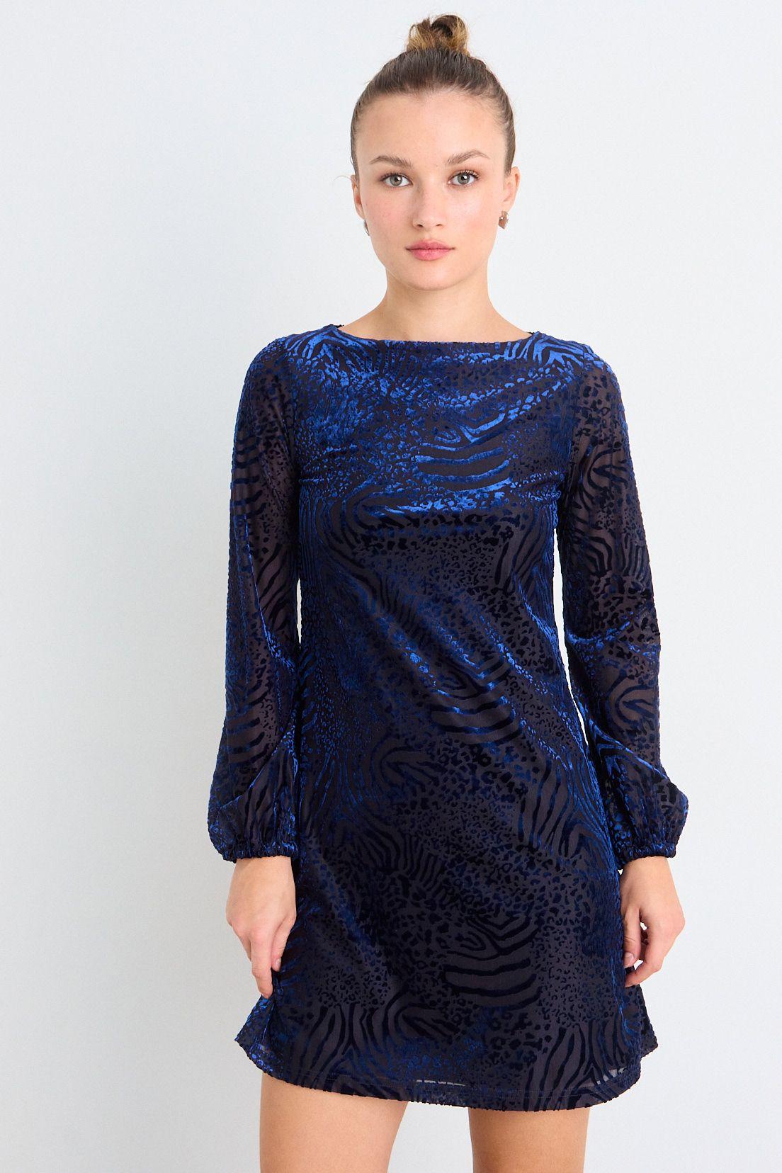 Vestido Liso Azul iO 13020126054104-0