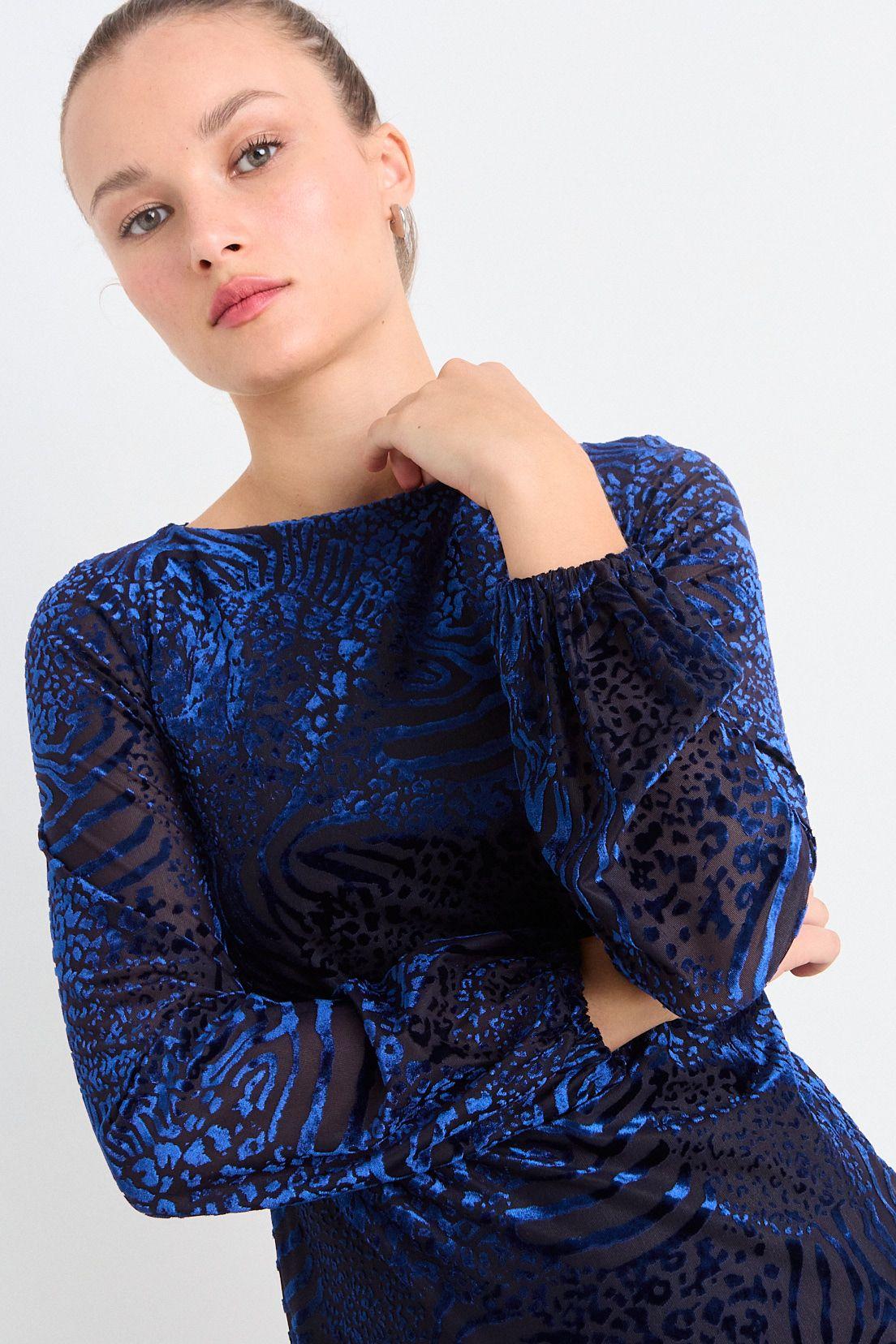 Vestido Liso Azul iO 13020126054104-1