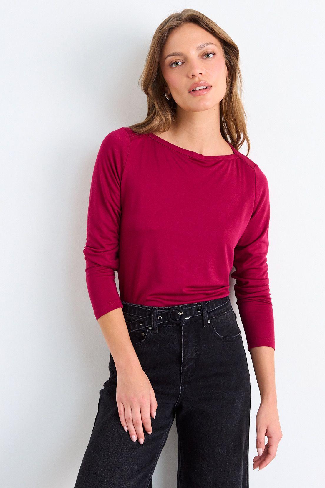 Polera Lisa Burdeos iO 14220126062112-1