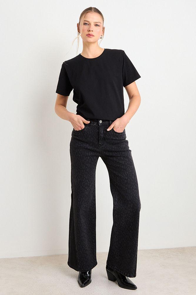 Polera Manga Corta Negro Ash 14304125012102-3