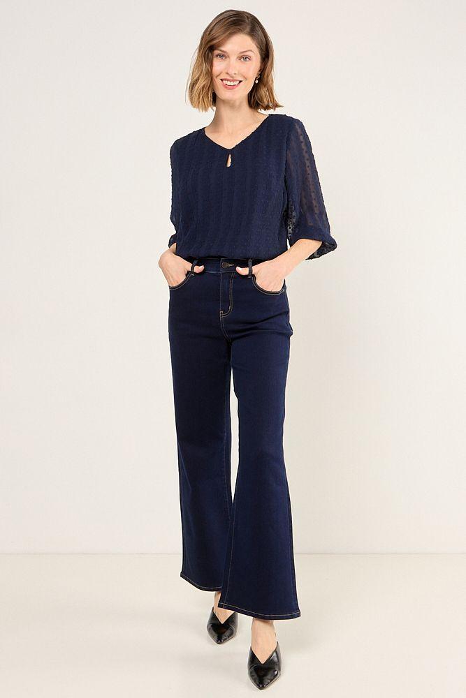 Blusa Lisa Azul Ma Griffe 14004225032104-3