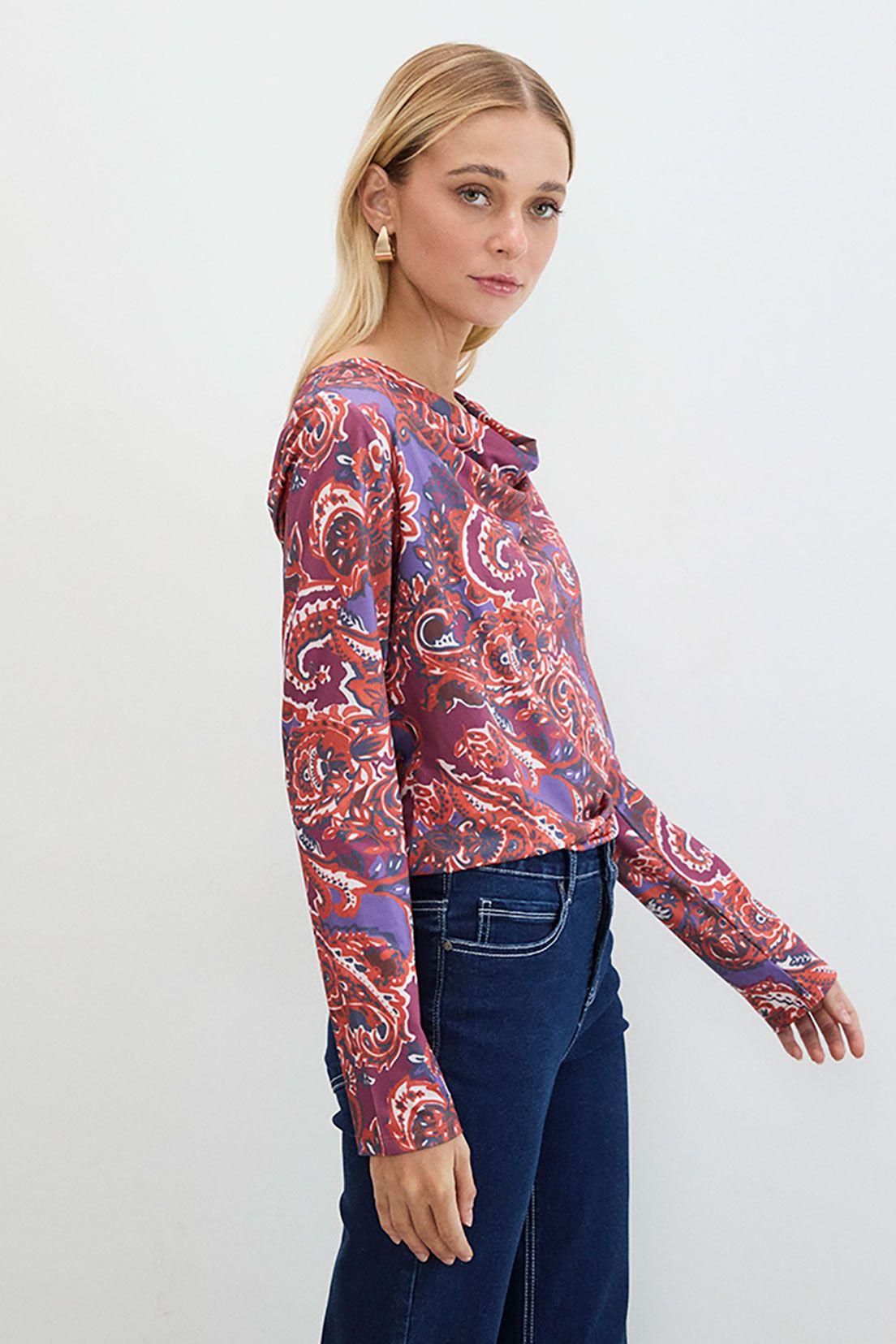 Polera Fantasia Manga Larga Avellana 14307125052126-3
