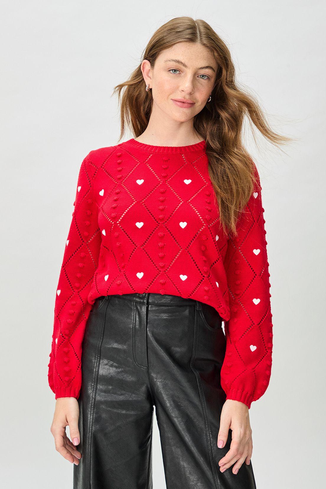 Sweater Liso Rojo iO 18120125004103-0