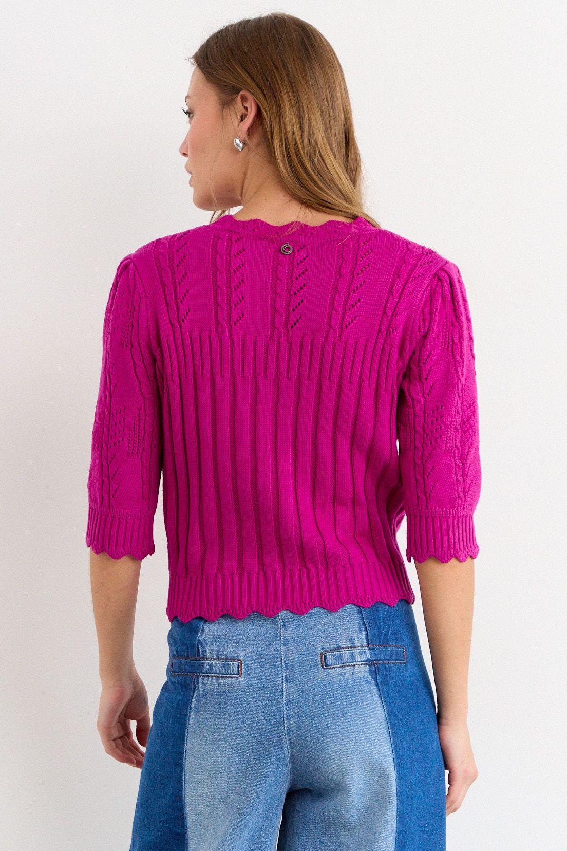 Sweater Liso Fucsia iO 18120226008116-2
