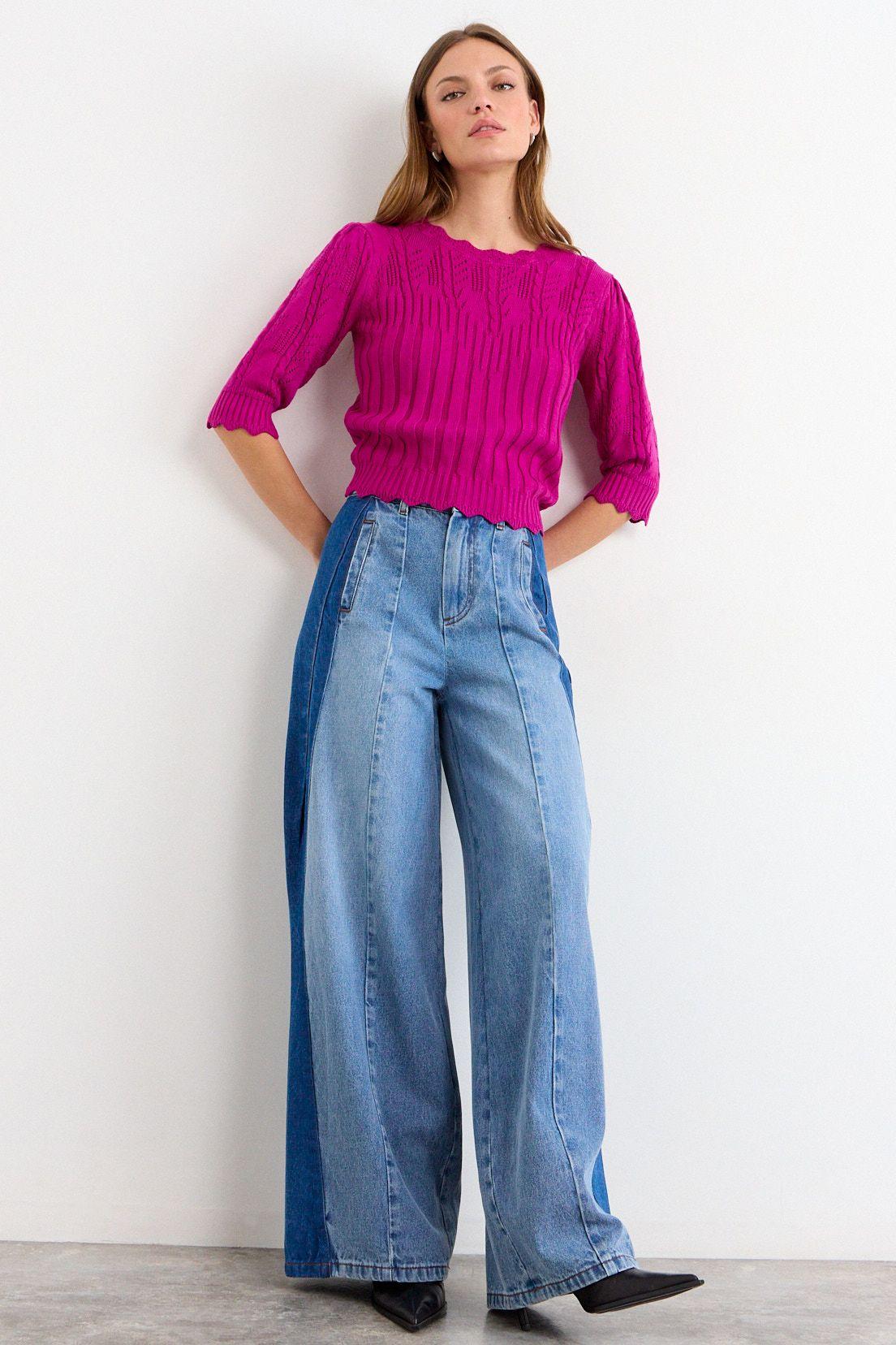 Sweater Liso Fucsia iO 18120226008116-3