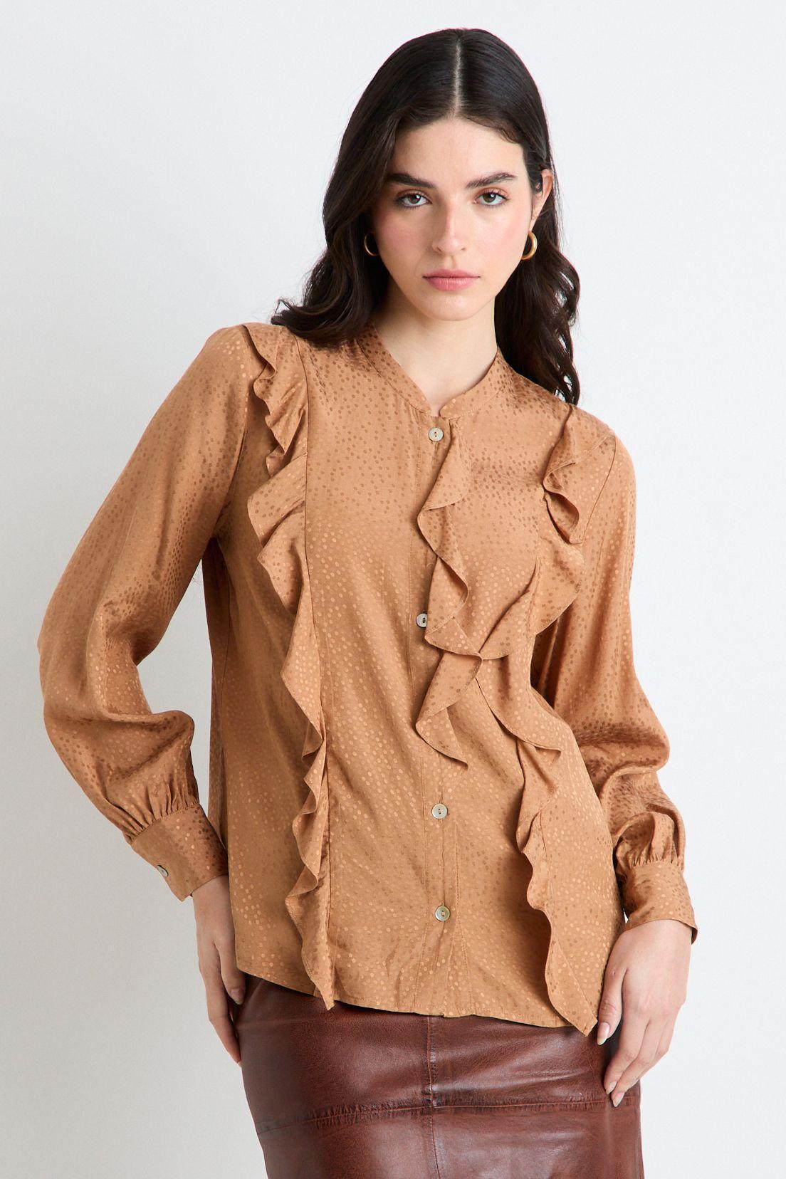 Blusas Manga Larga Café Ash 14007125073129-0
