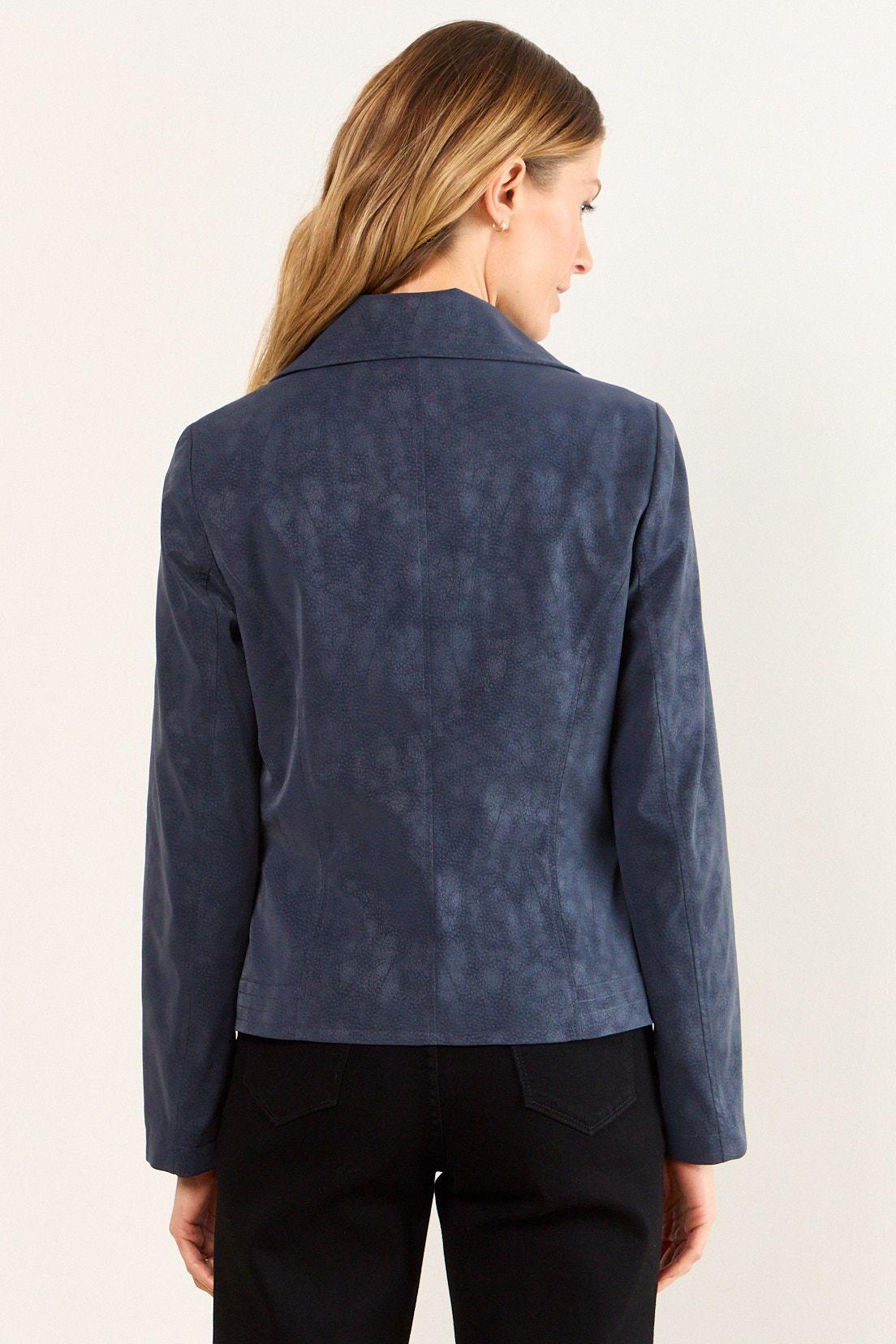 Chaqueta De Pu Craquelada Azul Ma Griffe 17502226003104-2