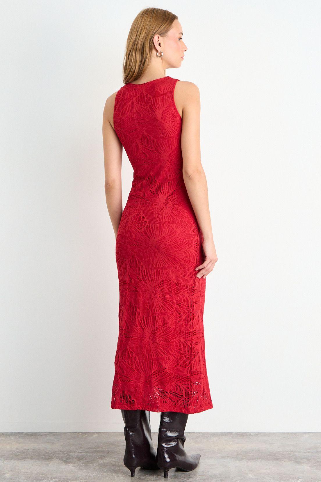 Vestido Liso Largo Rojo iO 13420126003103-3