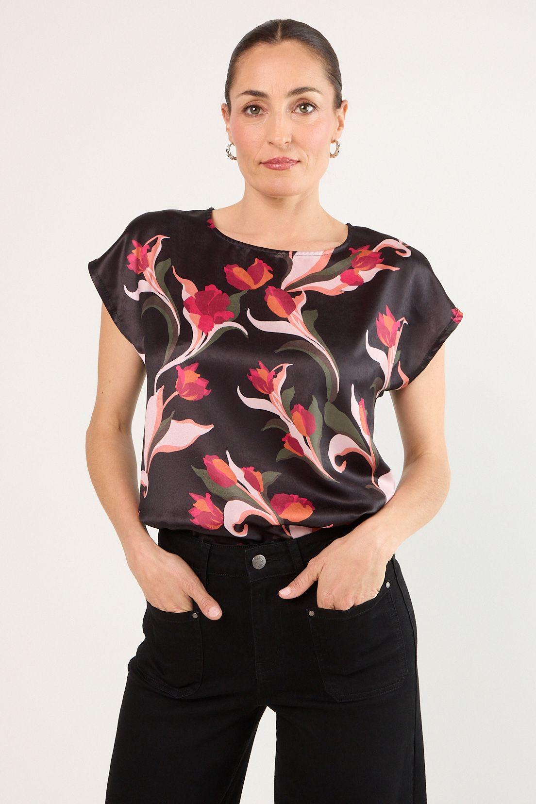 Polera Manga Corta Negro Ma Griffe 14602225053102-0