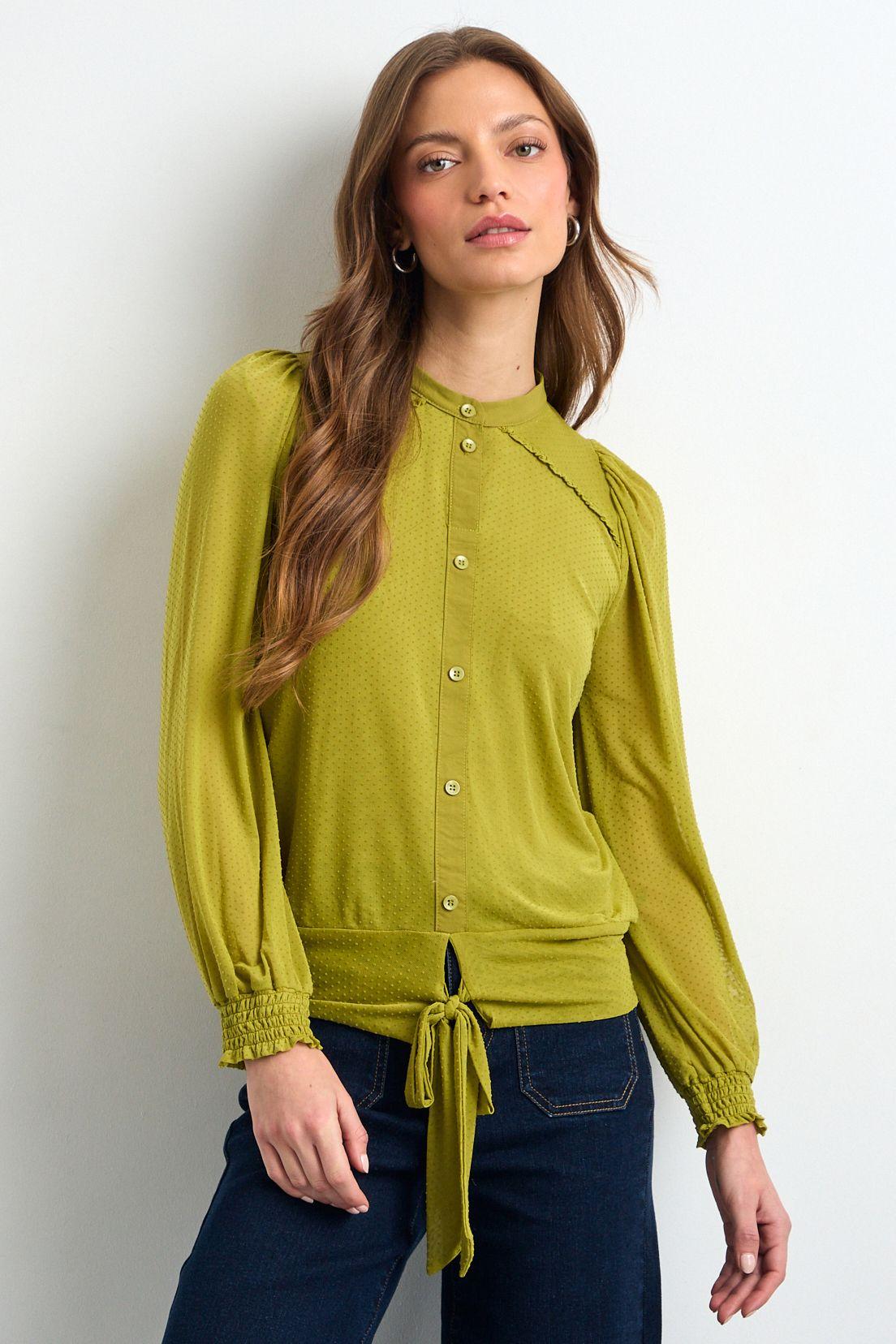 Blusas Manga Larga Verde iO 14220225056137-1