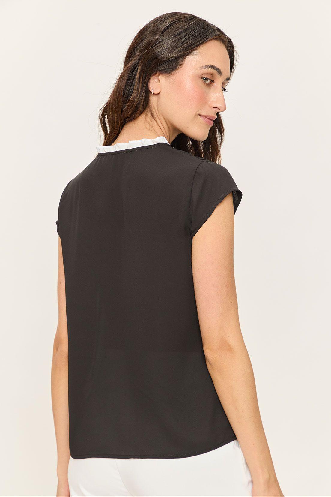 Blusa Corbatin Bicolor Negro Ash 14007224060102-3