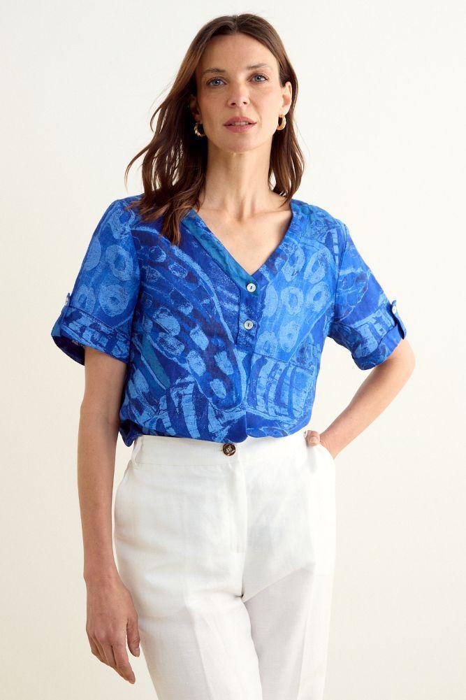 Blusa Fantasia Azul Marino Ma Griffe 14102225301104-0