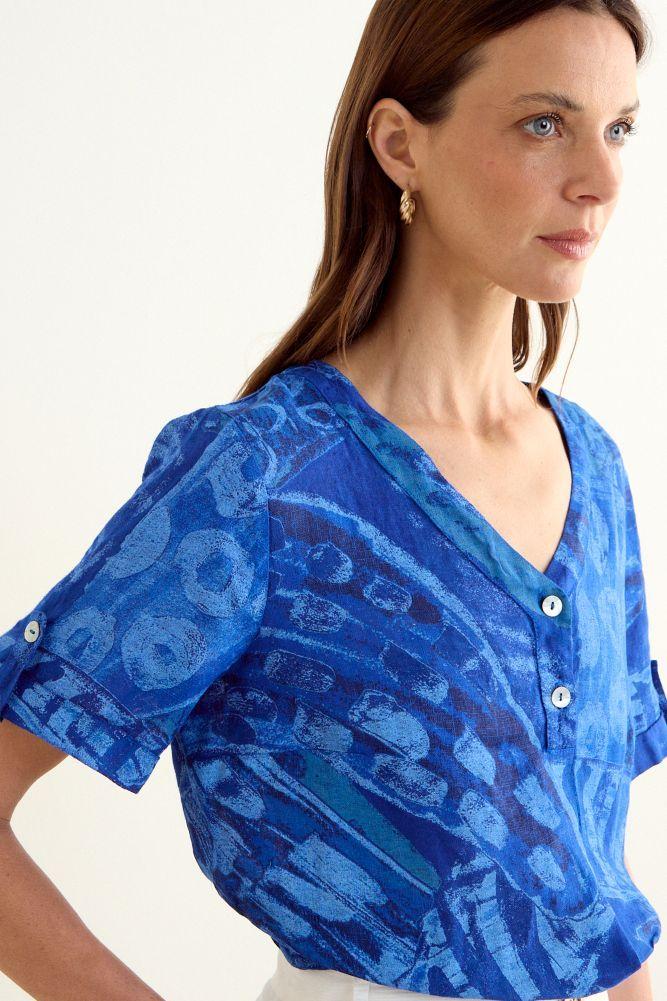 Blusa Fantasia Azul Marino Ma Griffe 14102225301104-1