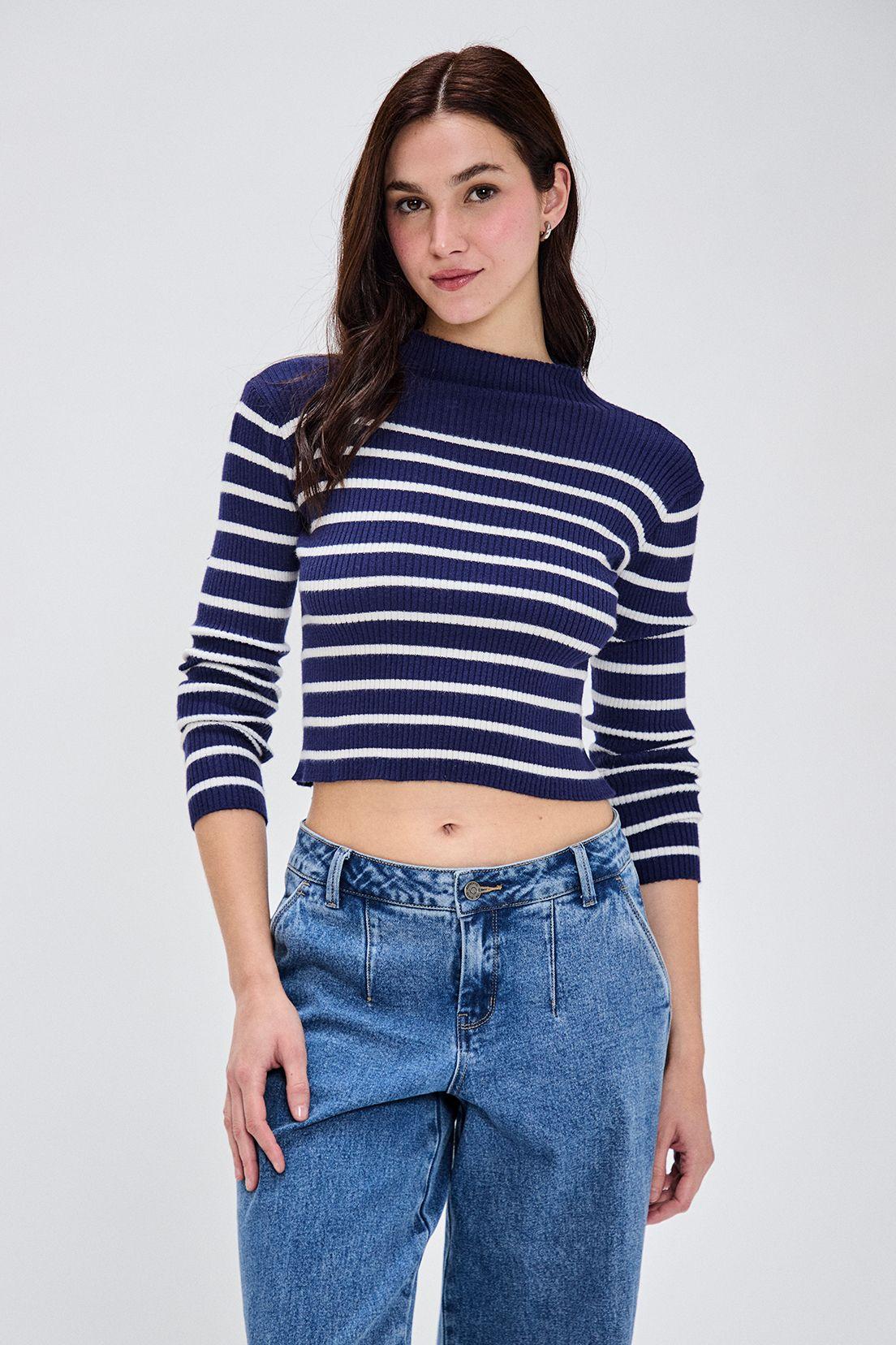 Sweater Liso Azul 18120224072104-0