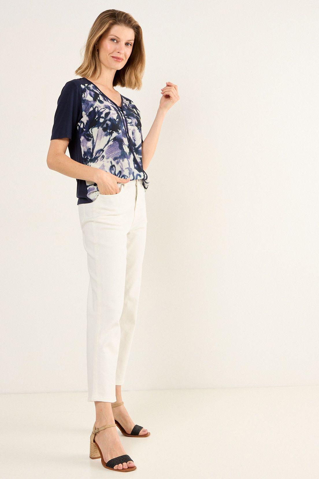 Polera Doble Tela Azul Ma Griffe 14602126051104-4