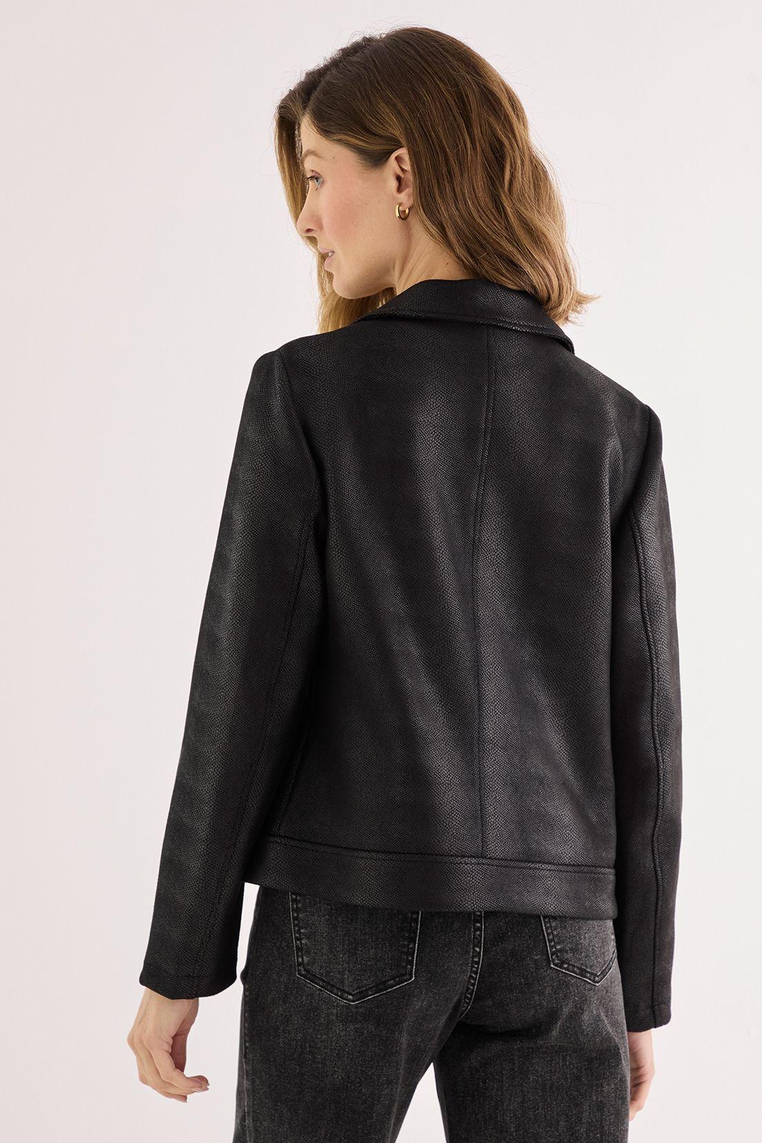 Chaqueta De Antelina Abierta Negro 17502125003102-3