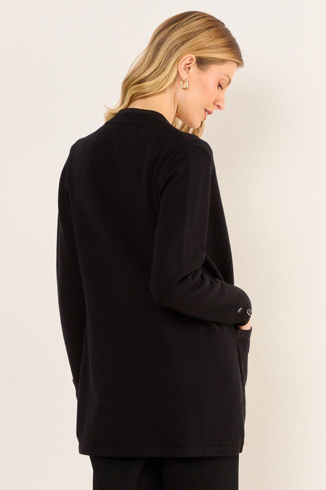 Tejido Abierto Con Diseño Calado Negro Ma Griffe 18002226002102-2