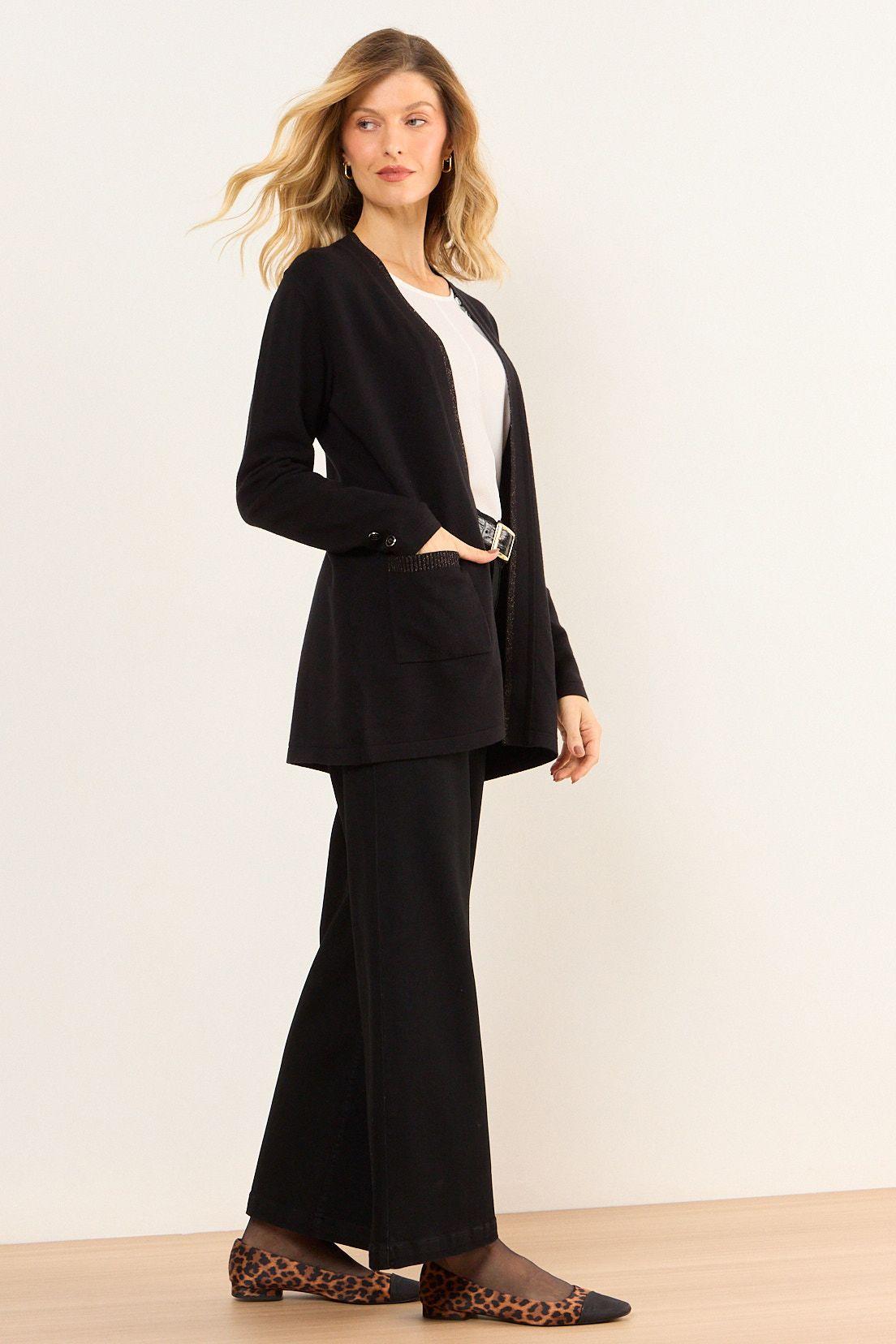 Tejido Abierto Con Diseño Calado Negro Ma Griffe 18002226002102-4