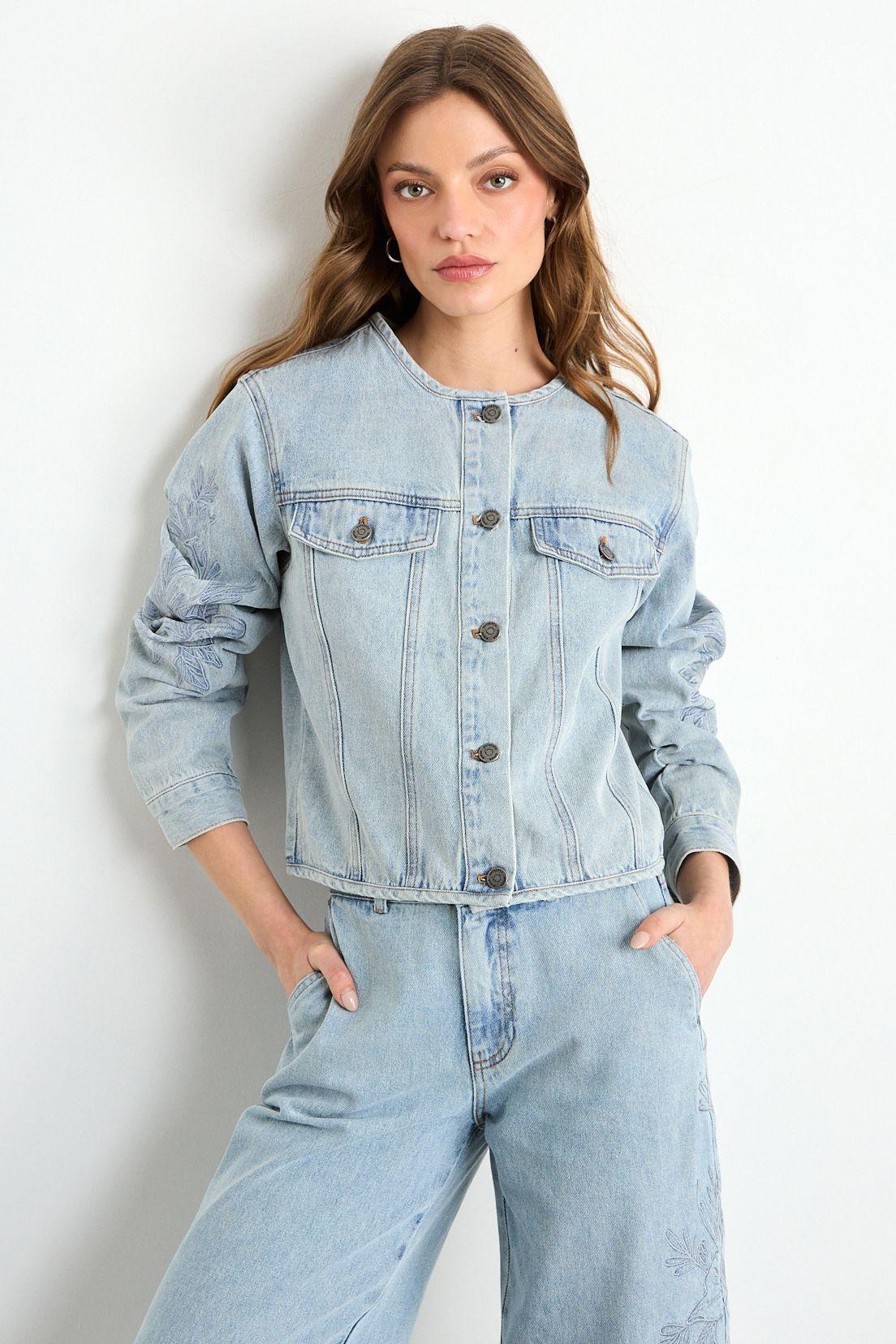 Chaqueta Mezclilla Celeste iO 17820225005110-0