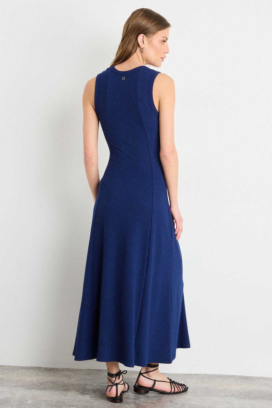 Vestido Liso Largo Azul iO 13420225003104-3