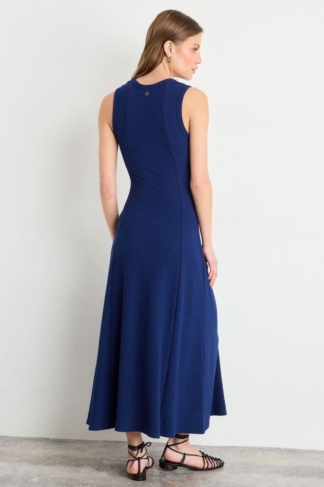 Vestido Liso Largo Azul iO 13420225003104-4