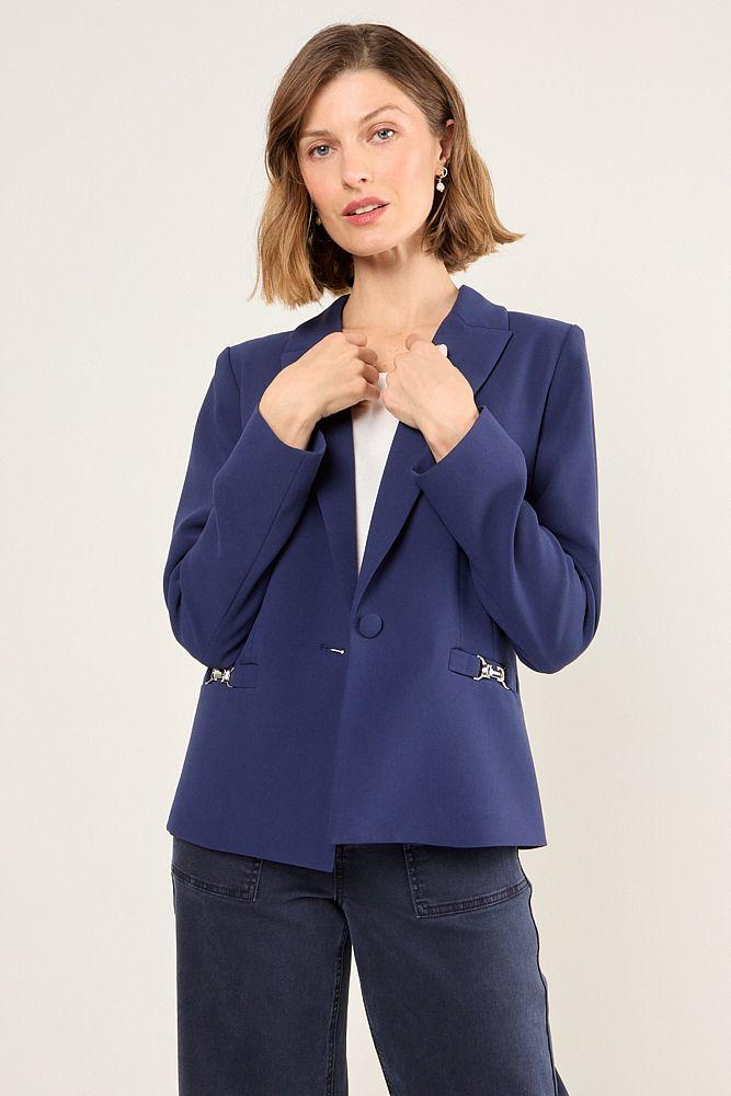 Blazer Liso Azul Ma Griffe 16004225010104-0