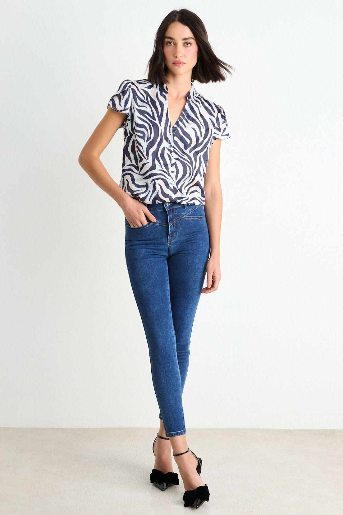 Skinny Jeans Liso Azul Ash 11307126002104-0