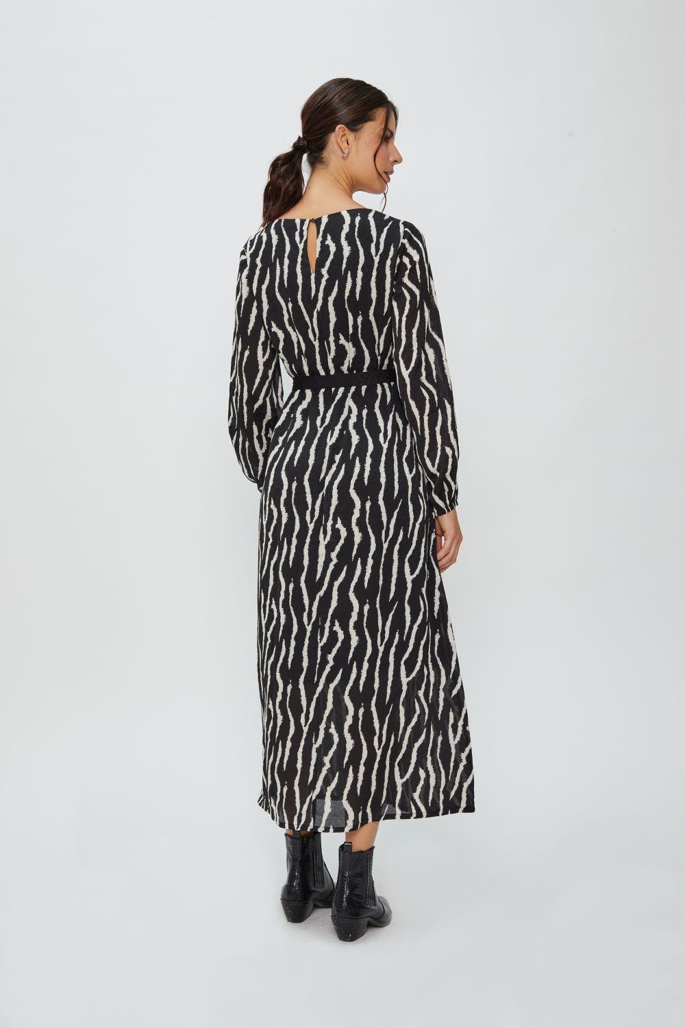 Vestido Largo Fantasia Negro Ash 13507224001102-3