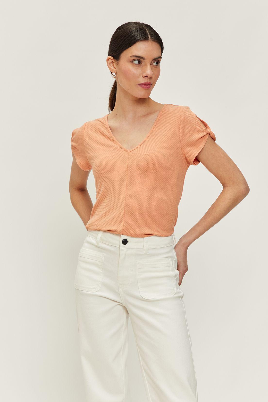 Polera Rib Acanalado coral Ash 14207224009131-0