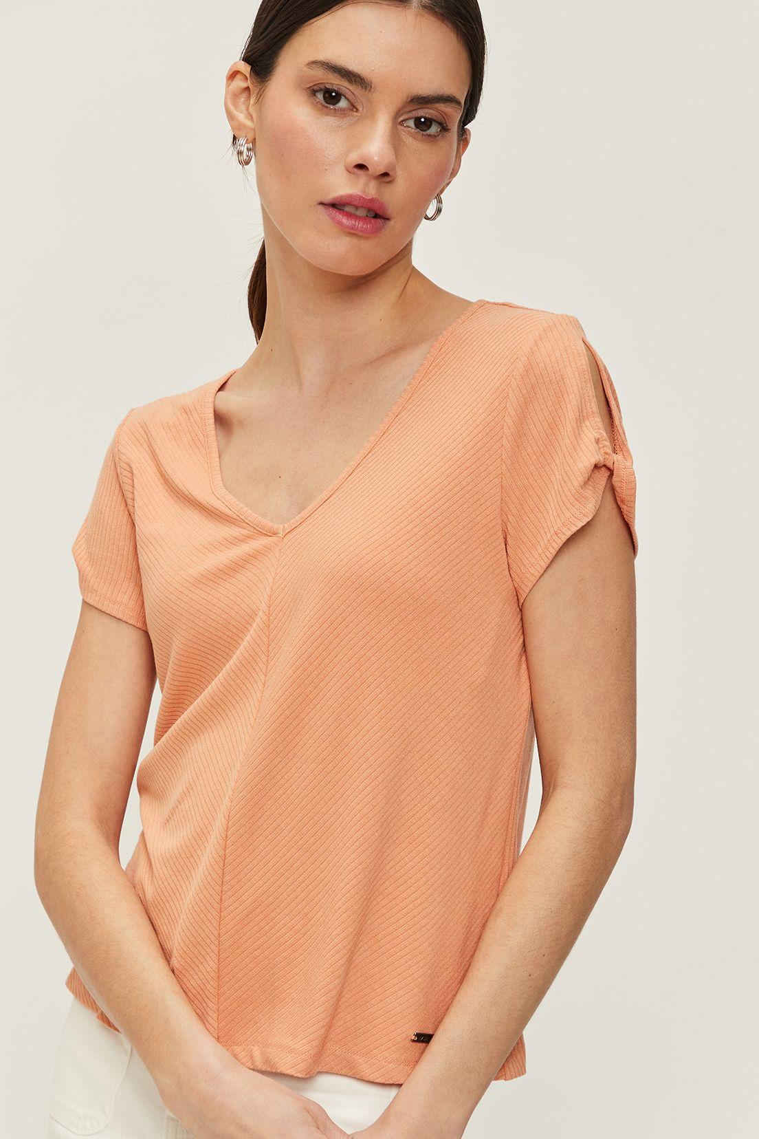 Polera Rib Acanalado coral Ash 14207224009131-1