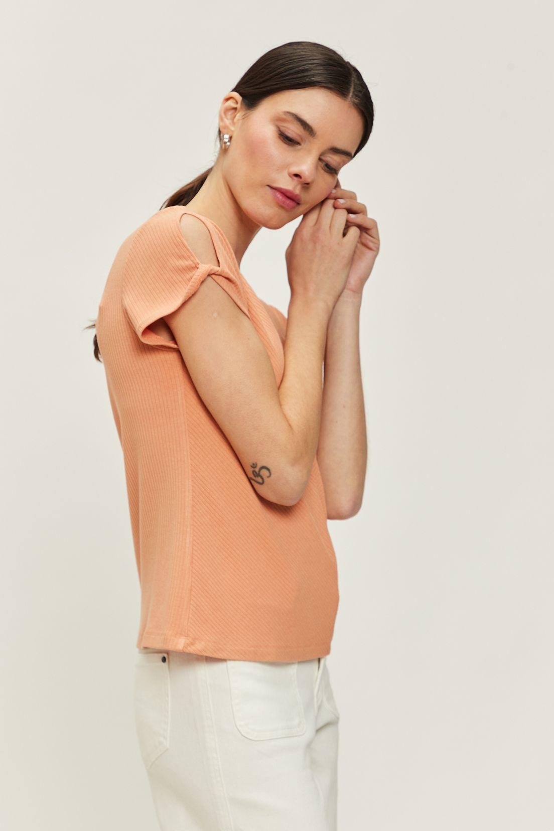 Polera Rib Acanalado coral Ash 14207224009131-2