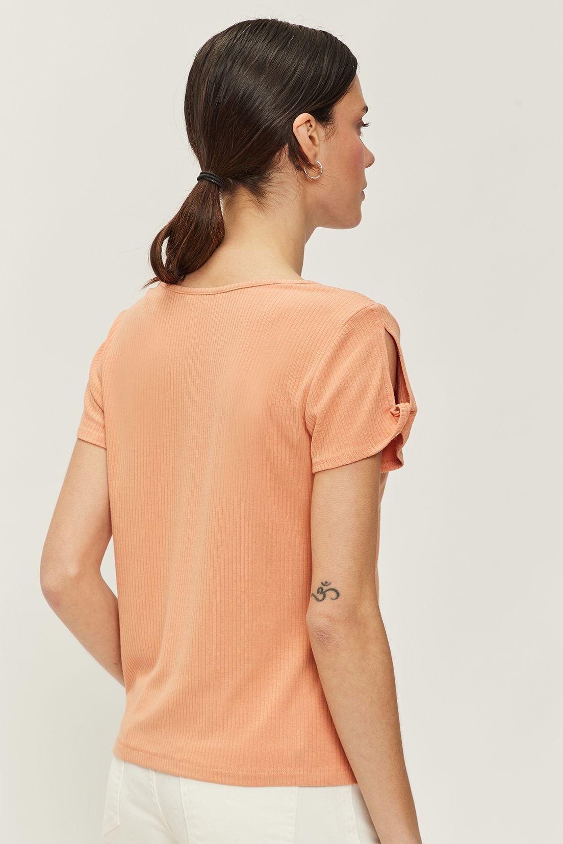 Polera Rib Acanalado coral Ash 14207224009131-5