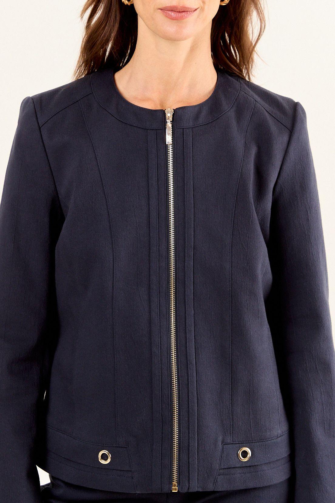 Casaca Cuello Redondo Azul Ma Griffe 17502126004104-1