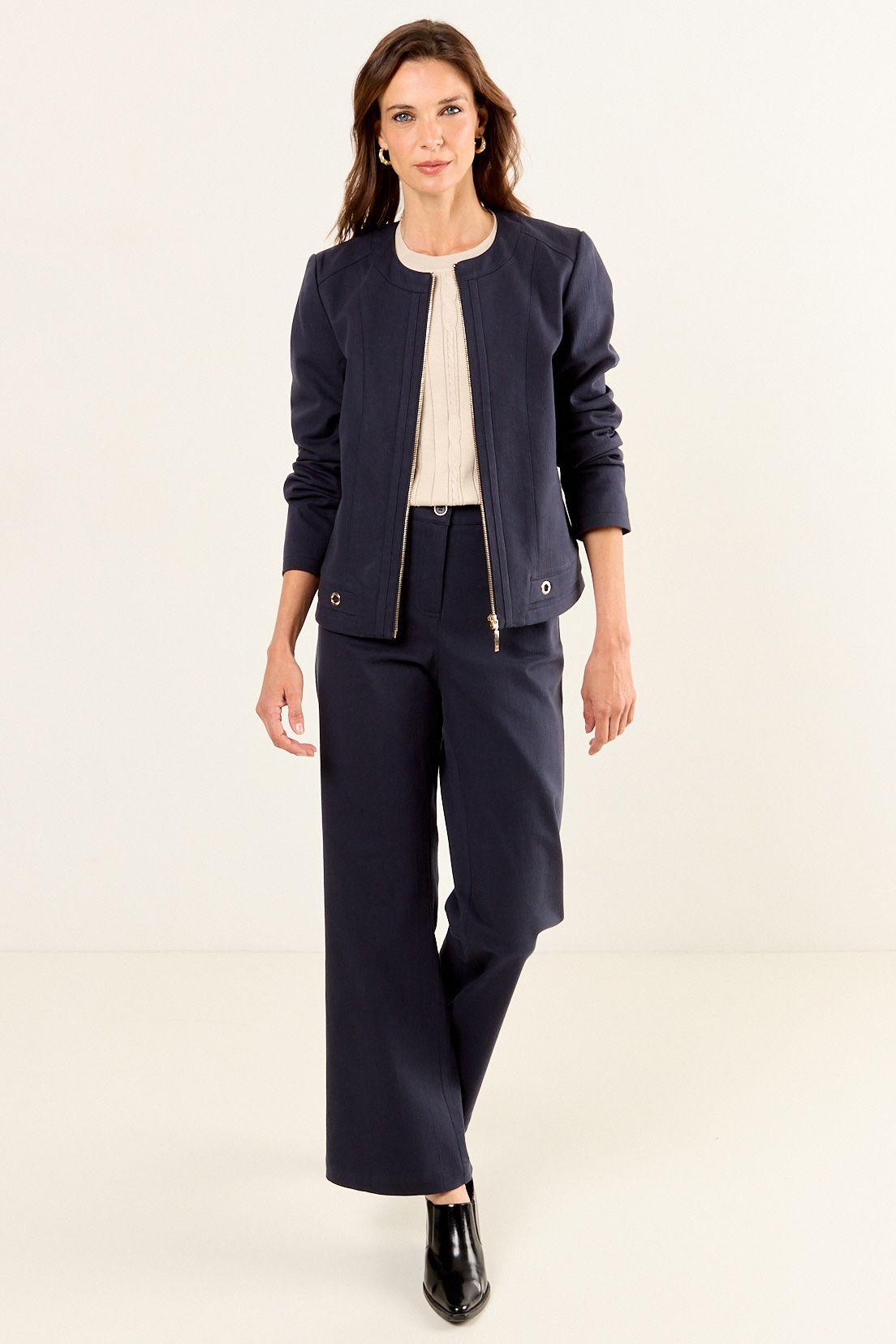 Casaca Cuello Redondo Azul Ma Griffe 17502126004104-3