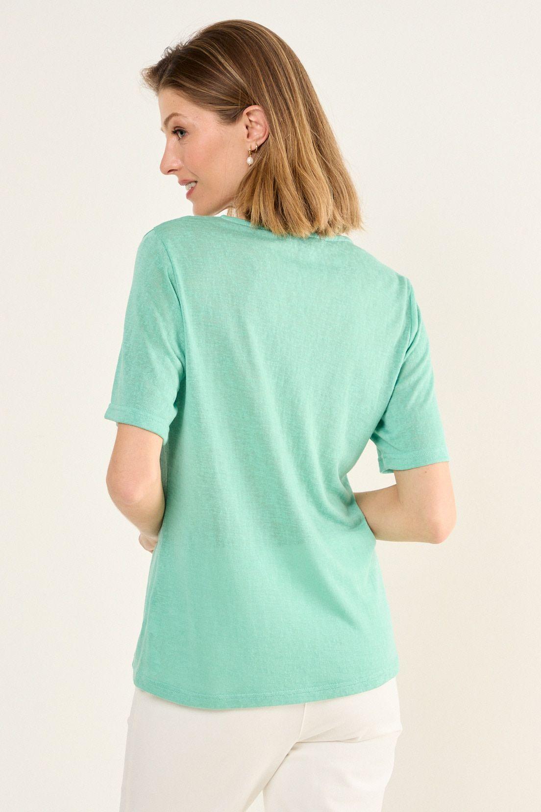 Polera Escote En V Verde Ma Griffe 14202126004217-2