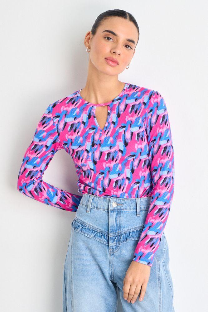 Polera Manga Larga Rosada iO 14320225051103-1