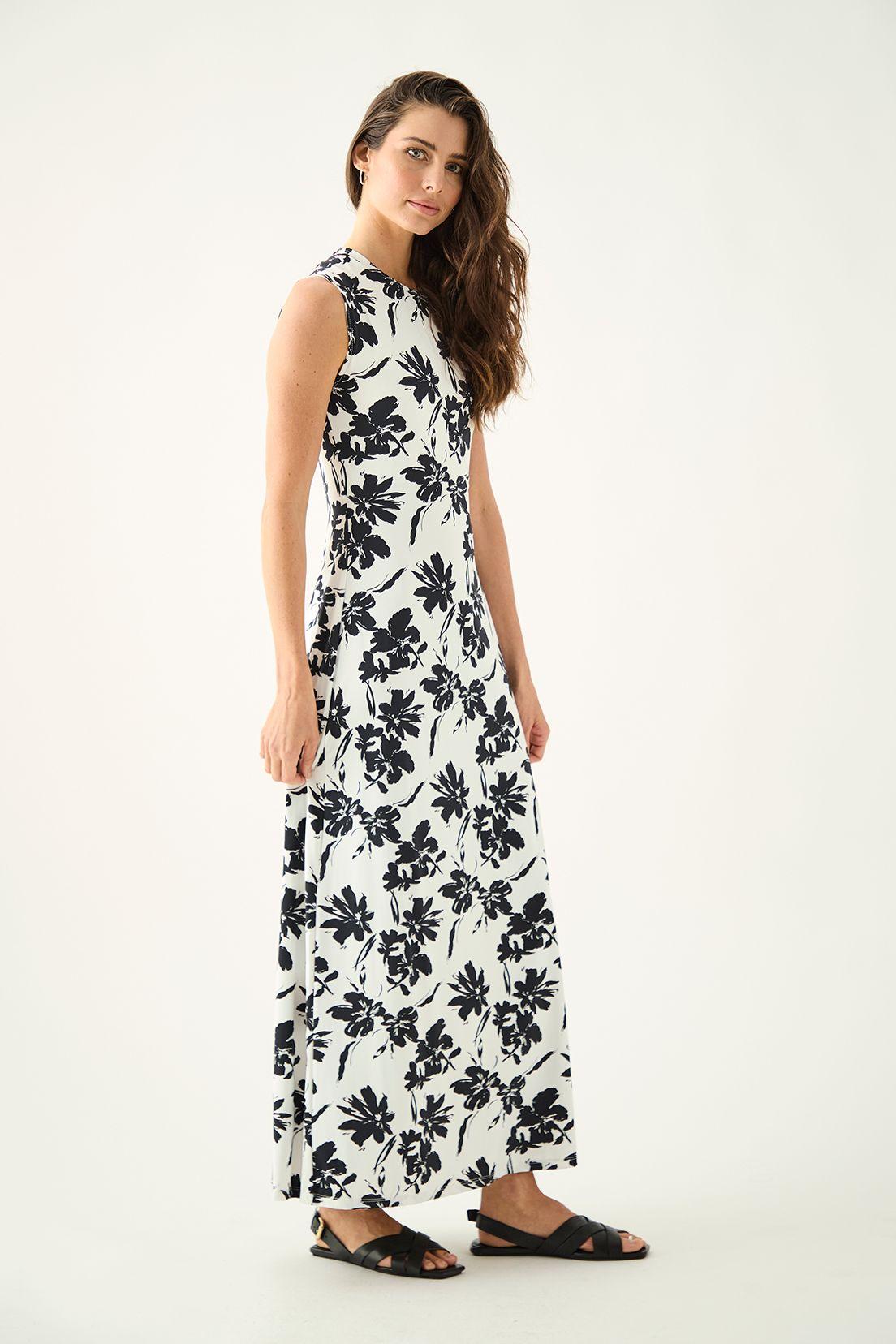 Vestido MaxiEstampado Negro Ash 13507125002102-3