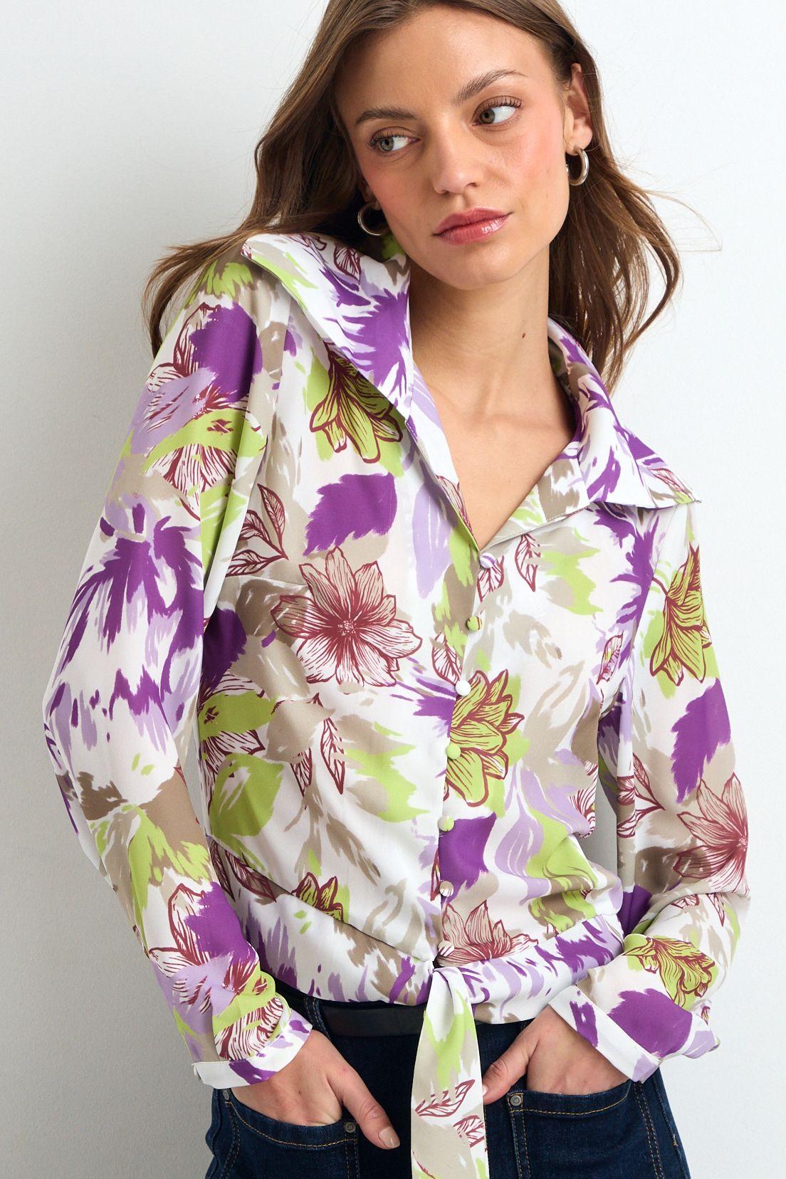 Blusas Manga Larga Morado iO 14120225050211-0