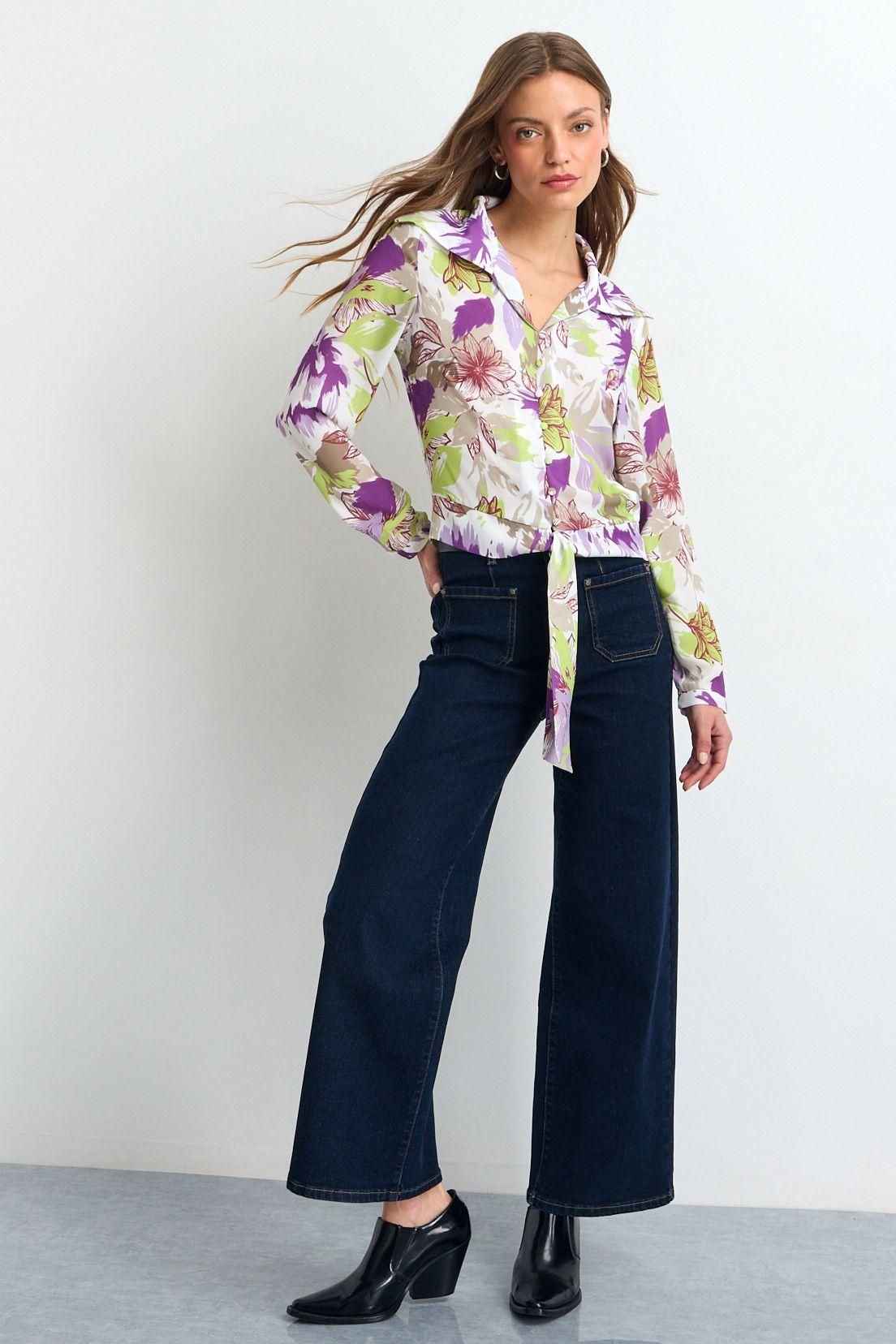 Blusas Manga Larga Morado iO 14120225050211-2