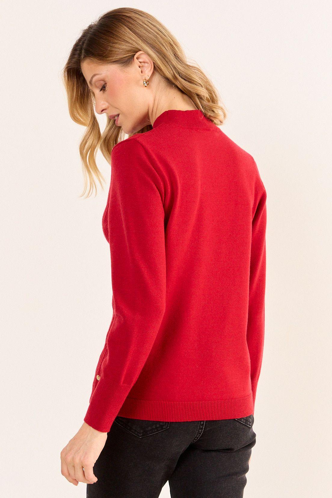 Tejido Cuello Alto Rojo Ma Griffe 18102126003103-3