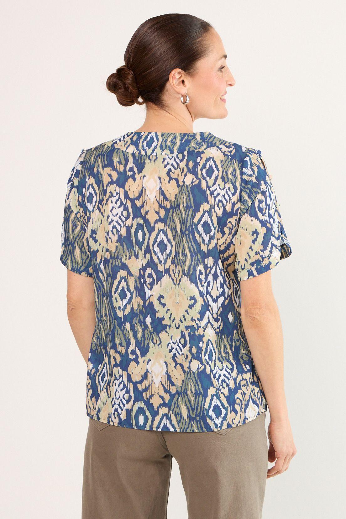 Blusas Manga Corta Azul Ma Griffe 14102225056104-2