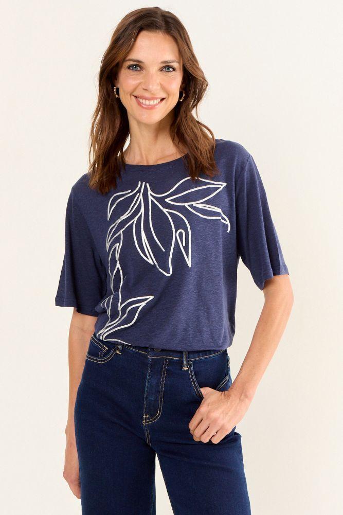 Polera Estampada Azul Ma Griffe 14604225082104-0