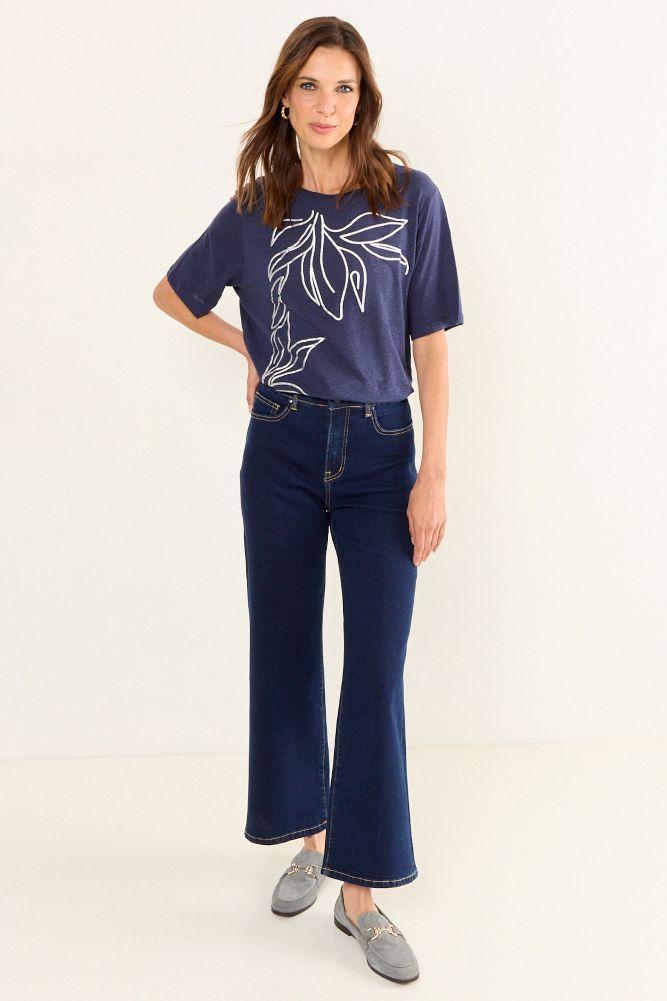 Polera Estampada Azul Ma Griffe 14604225082104-3