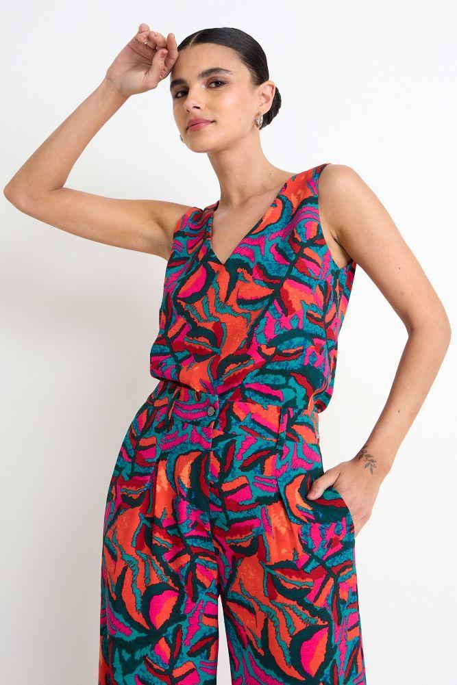 Blusa Fantasia Cuello En V Rojo Ash 14107225057103-0