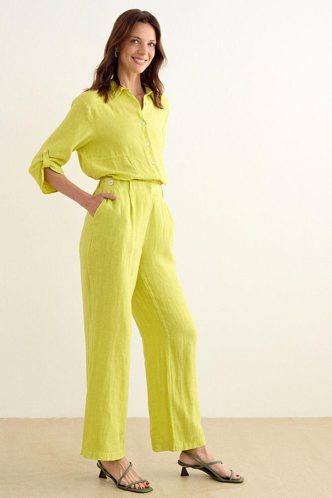 Pantalon Liso Verde Pistacho Ma Griffe 11002225302137-0